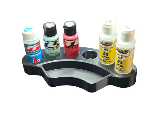 Shock/Diff Oil Bottle Stand w/ Parts Bin